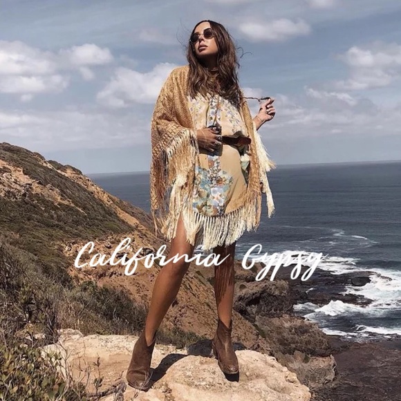 Gypsy bohemian festival boho fringe dress - Picture 2 of 8